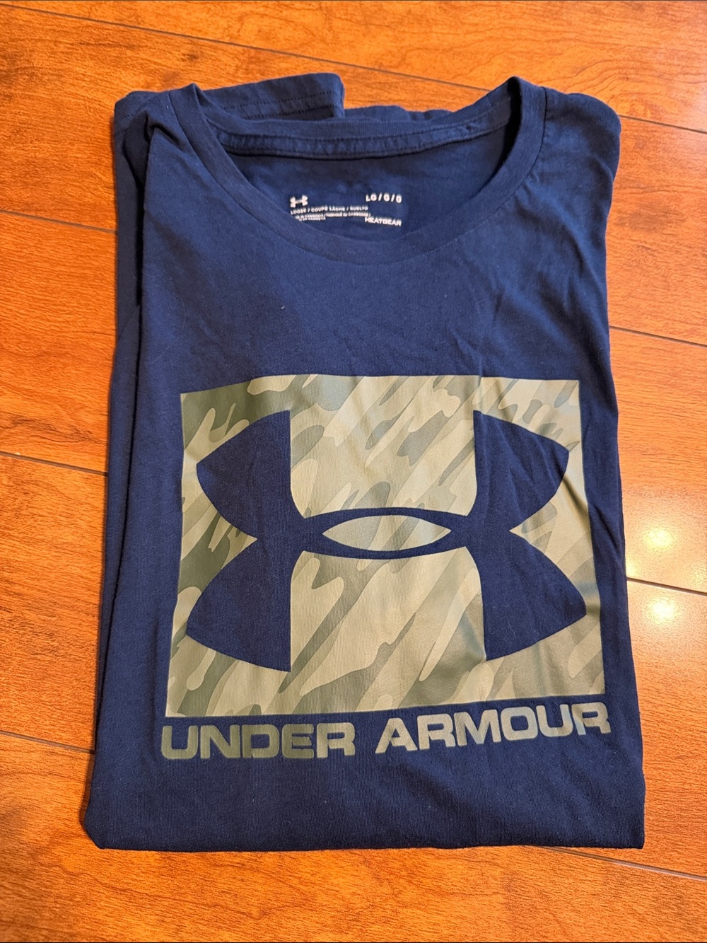 Under Armour Navy Blue Camo Logo Tee